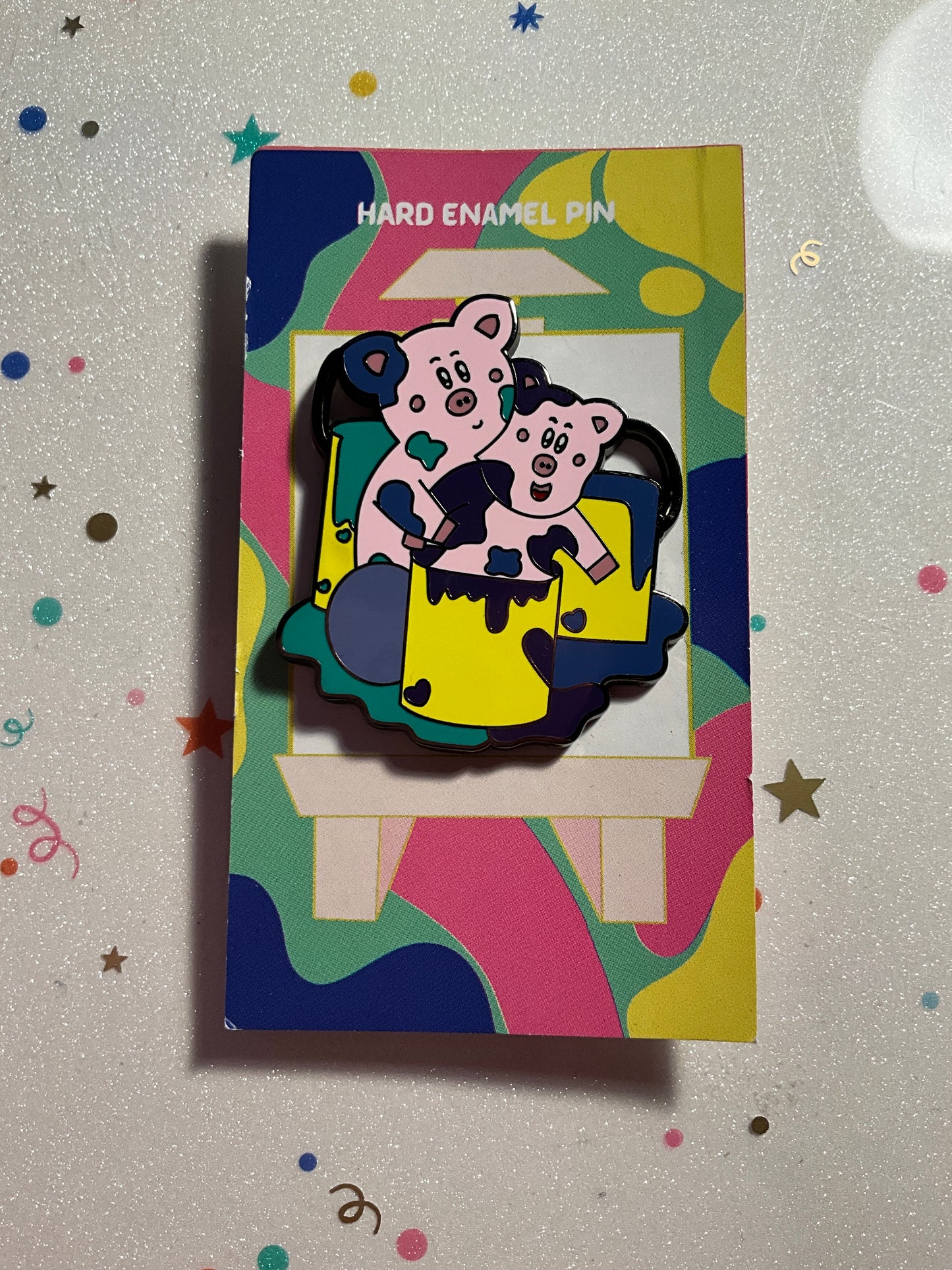 Painted Pig Enamel Pin