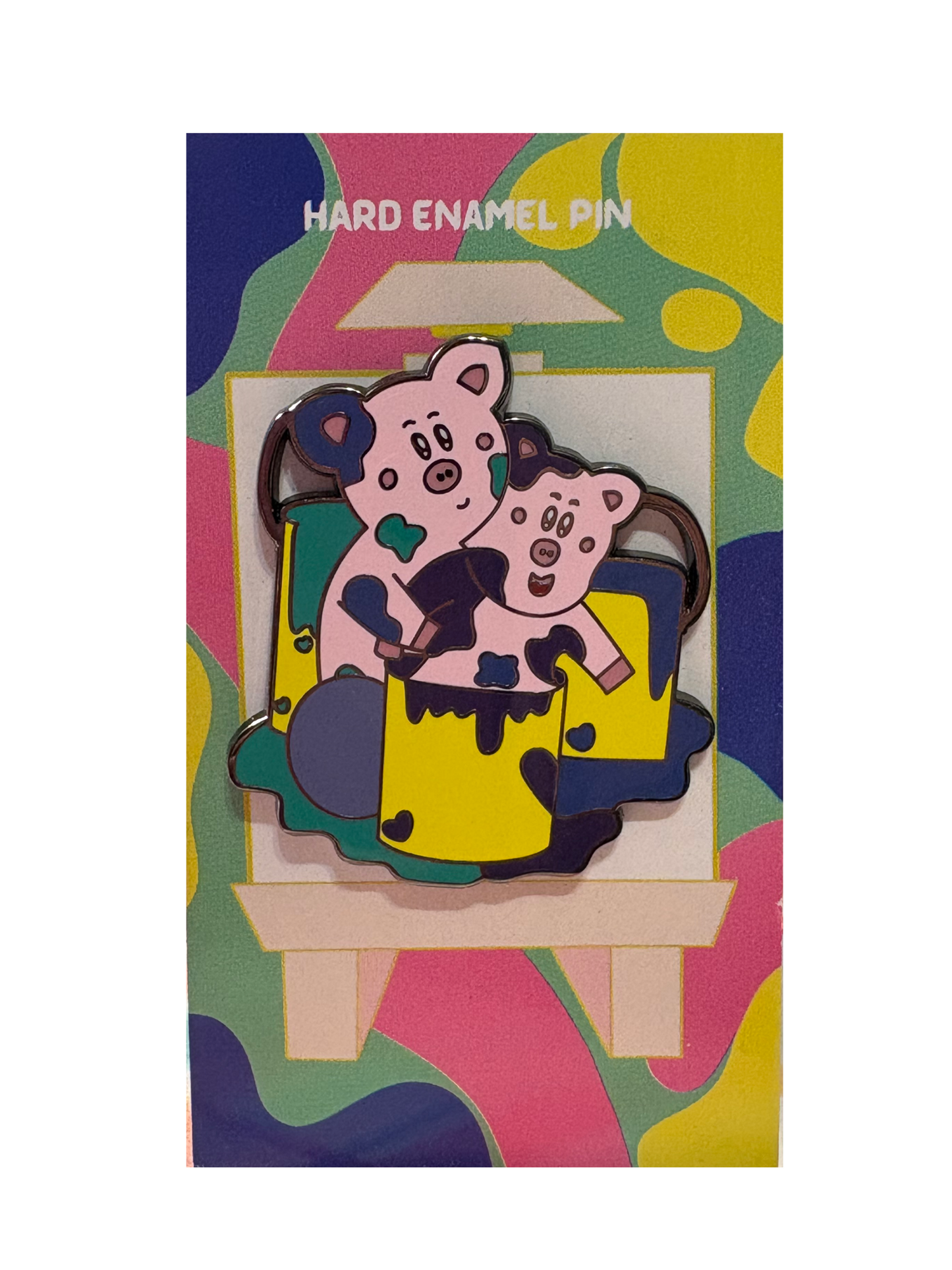 Painted Pig Enamel Pin