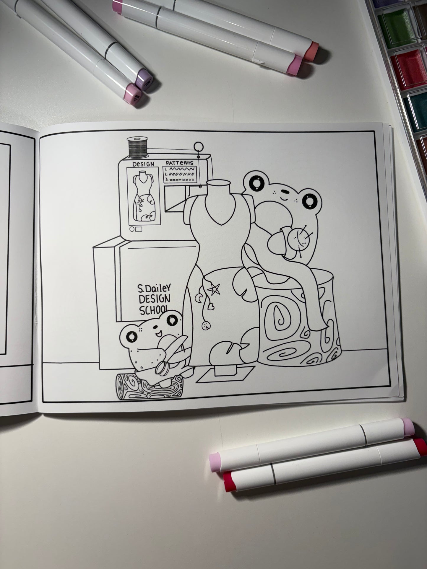 Frog Of The Forest Coloring Book ( Double Sided )