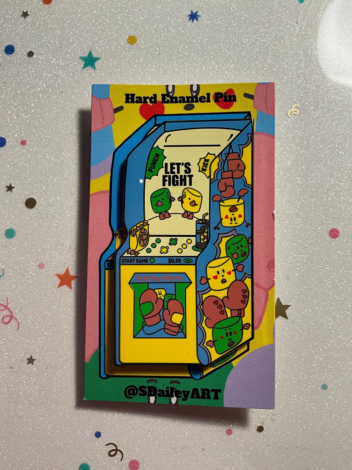 Lets Fight Enamel Pin