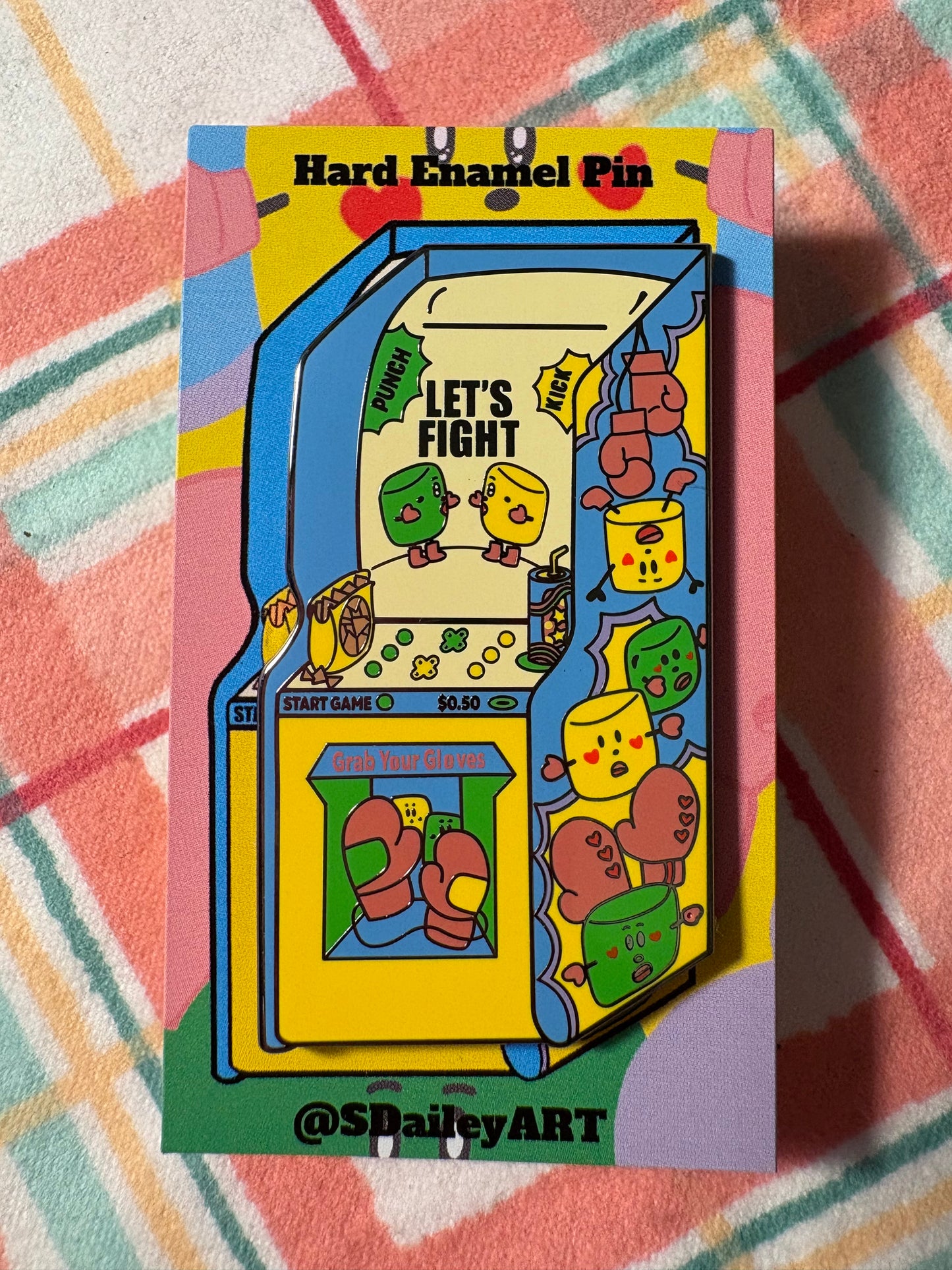 Lets Fight Enamel Pin