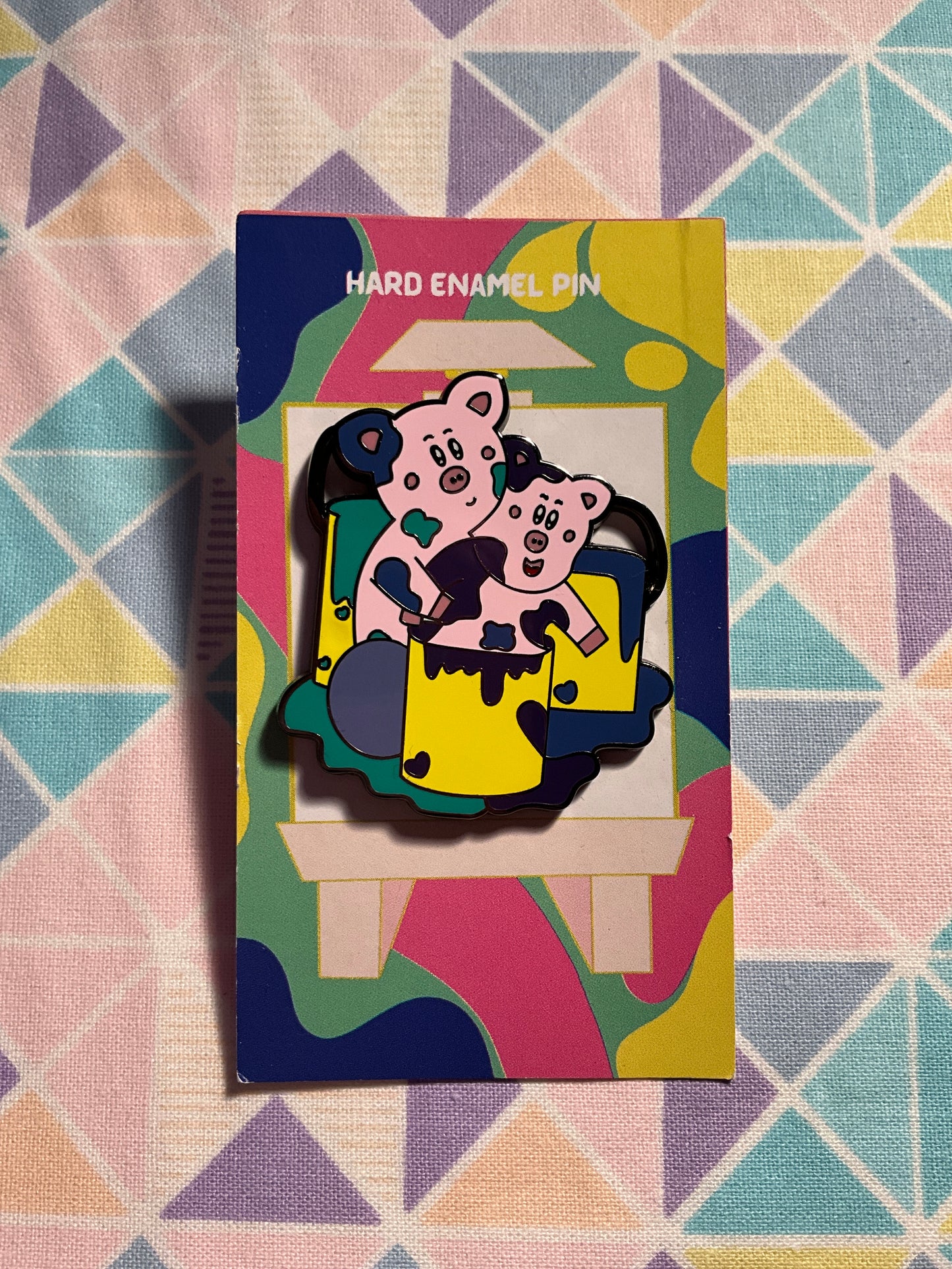 Painted Pig Enamel Pin