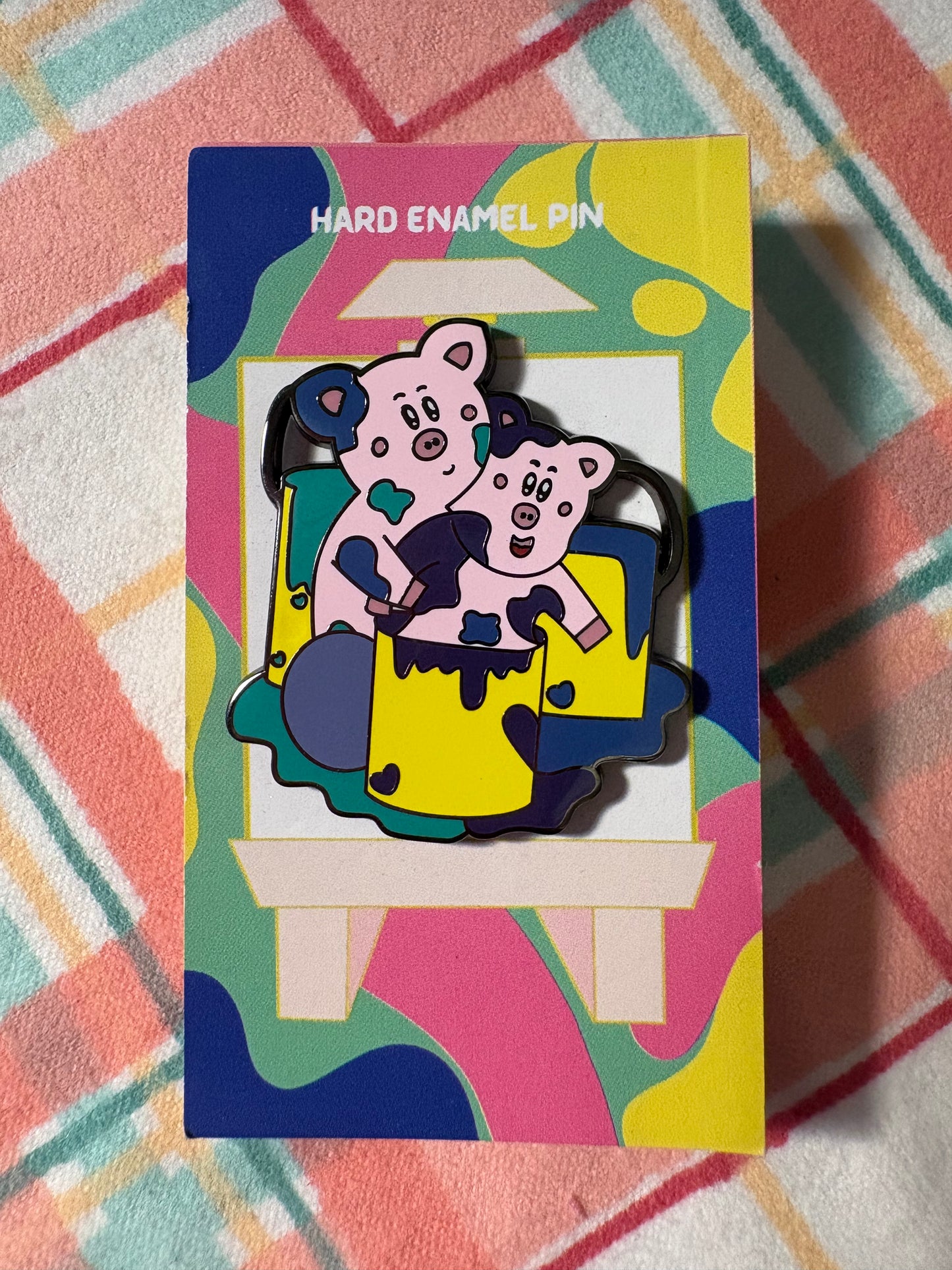 Painted Pig Enamel Pin