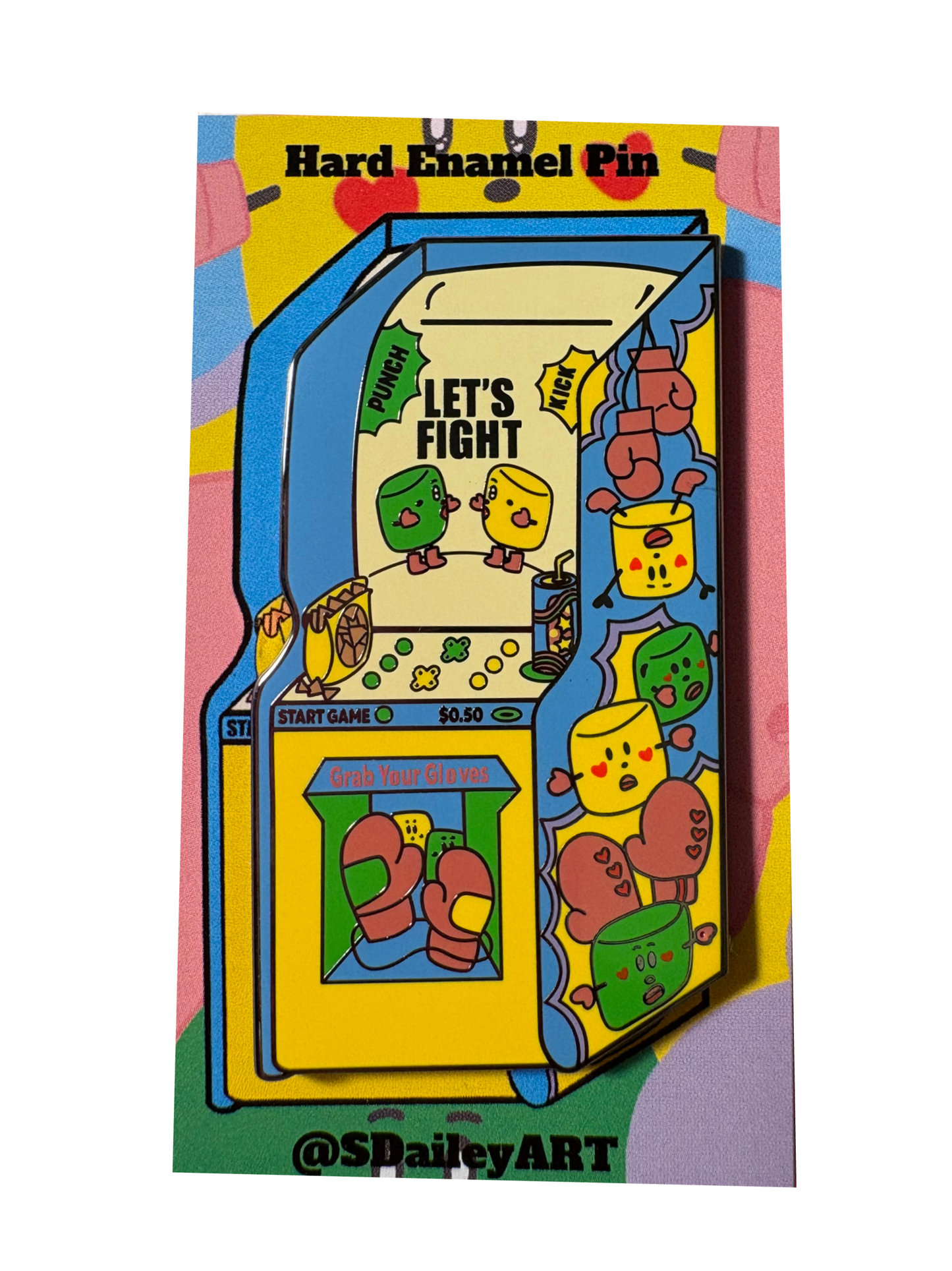Lets Fight Enamel Pin