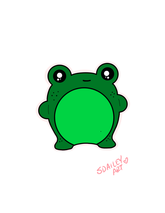 Fred The Frog Sticker