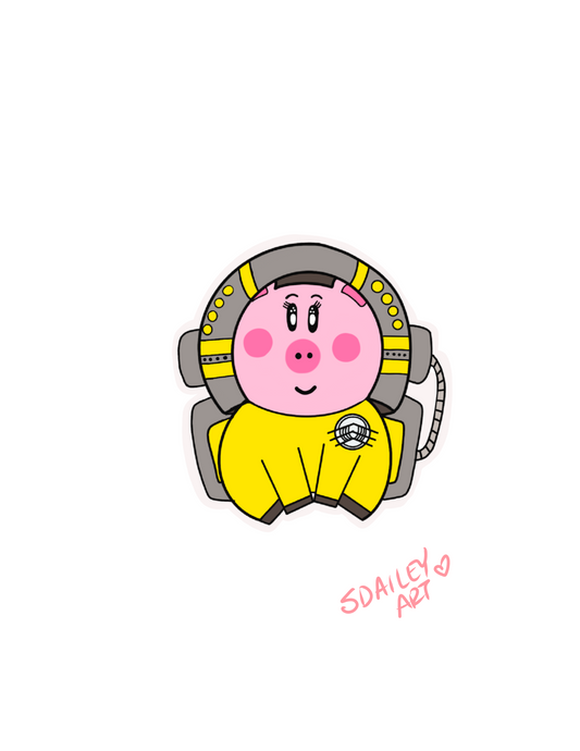Astro Pig Stickers