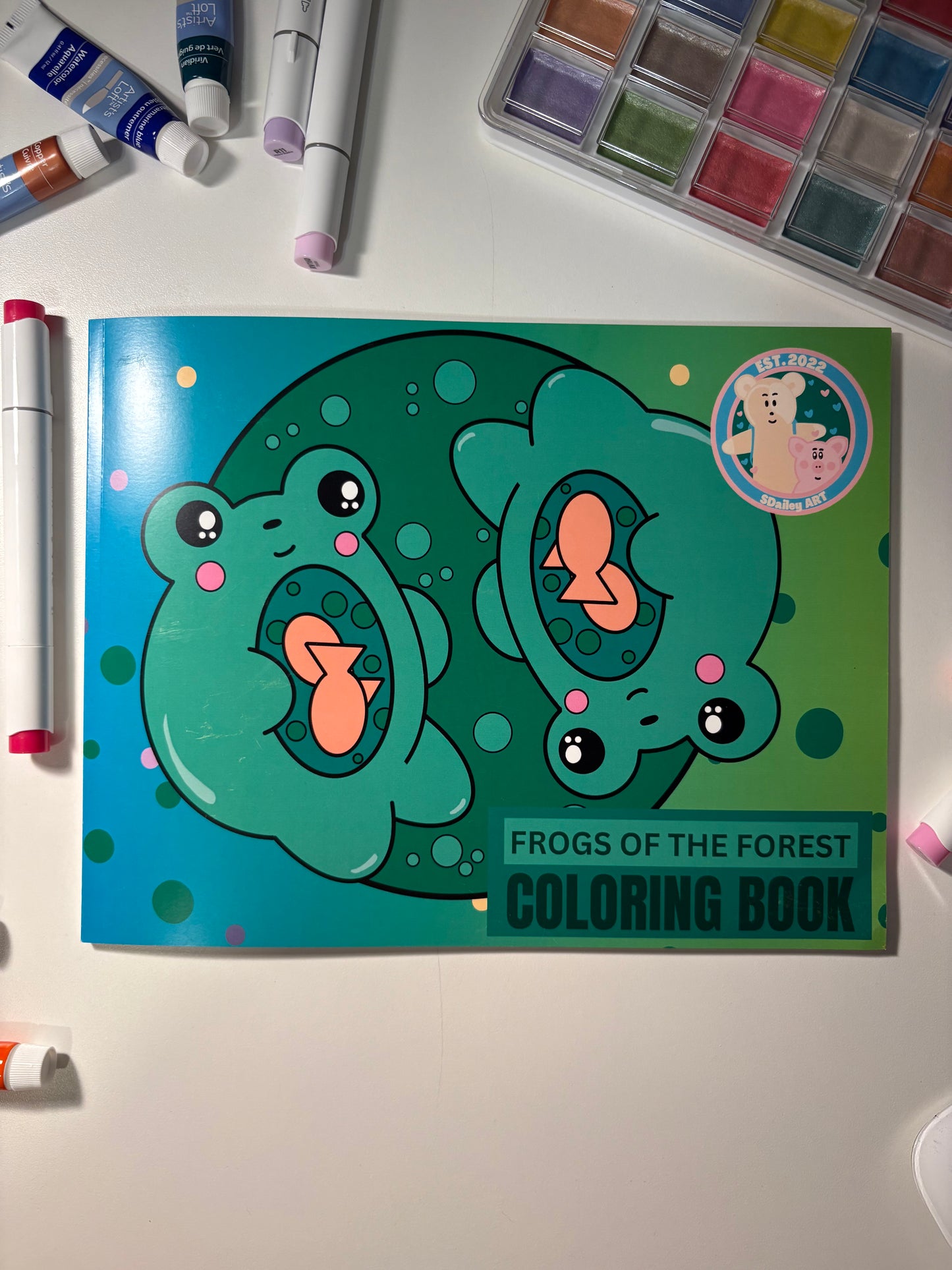 Frog Of The Forest Coloring Book ( Double Sided )