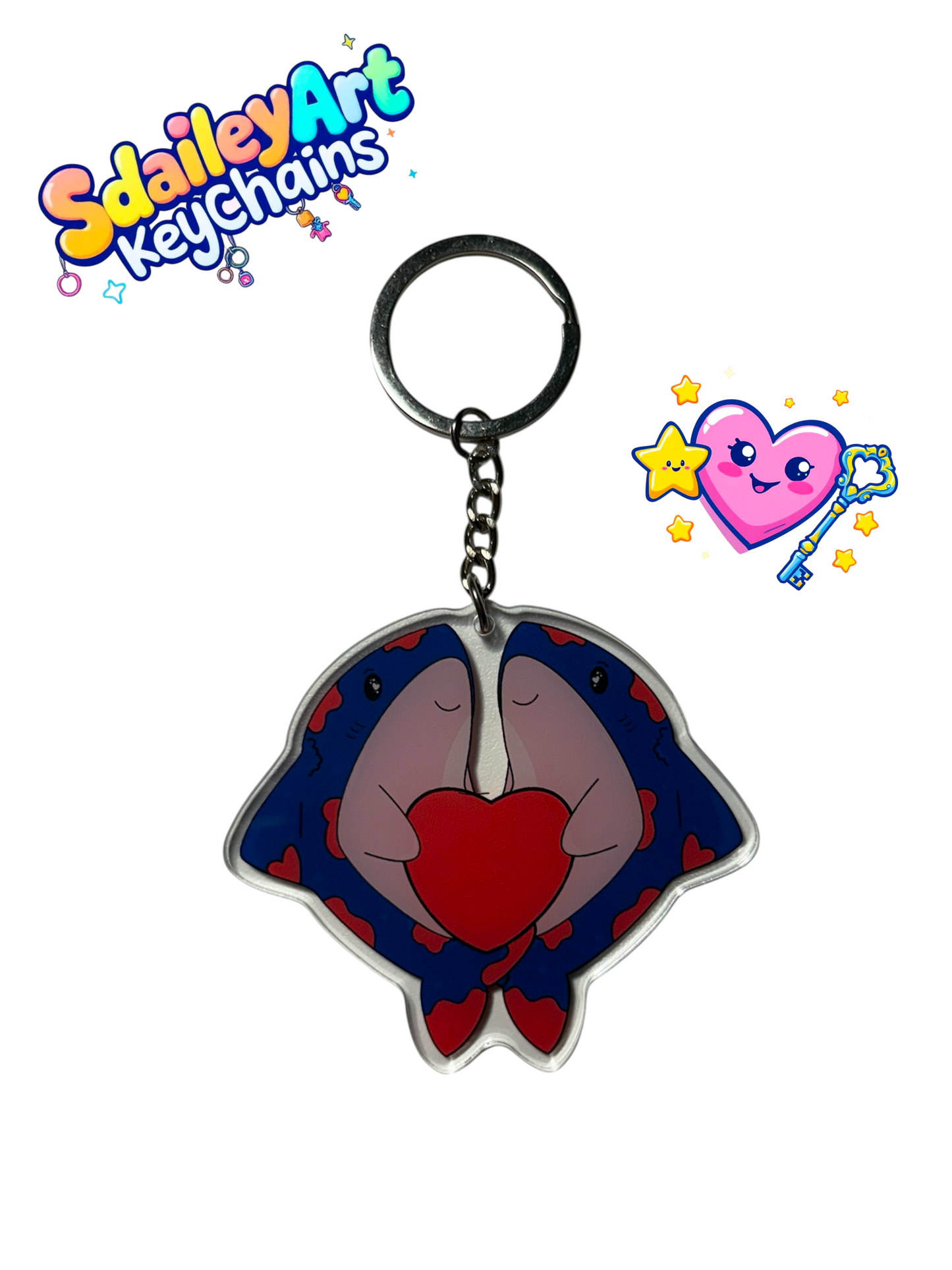 Shark Love Keychain