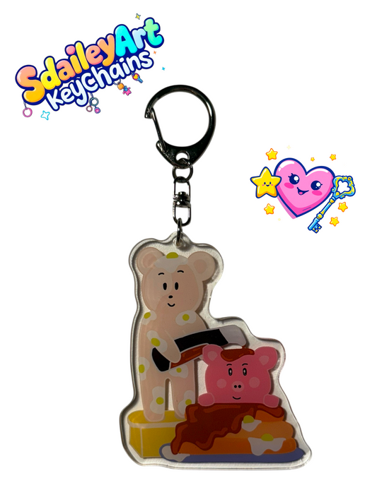 Breakfast Playtime Keychain