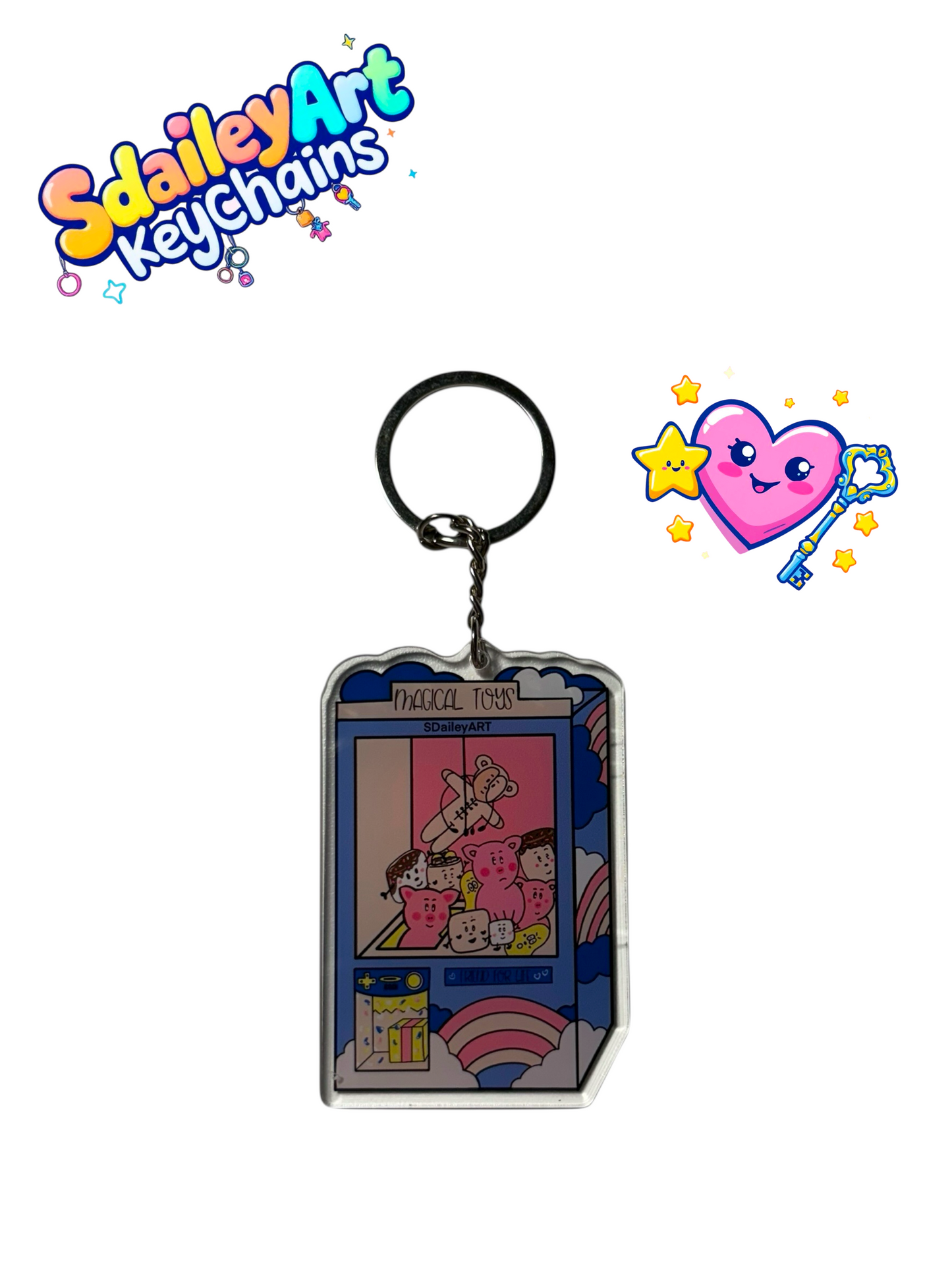 Magic Toy Claw Machine Keychain