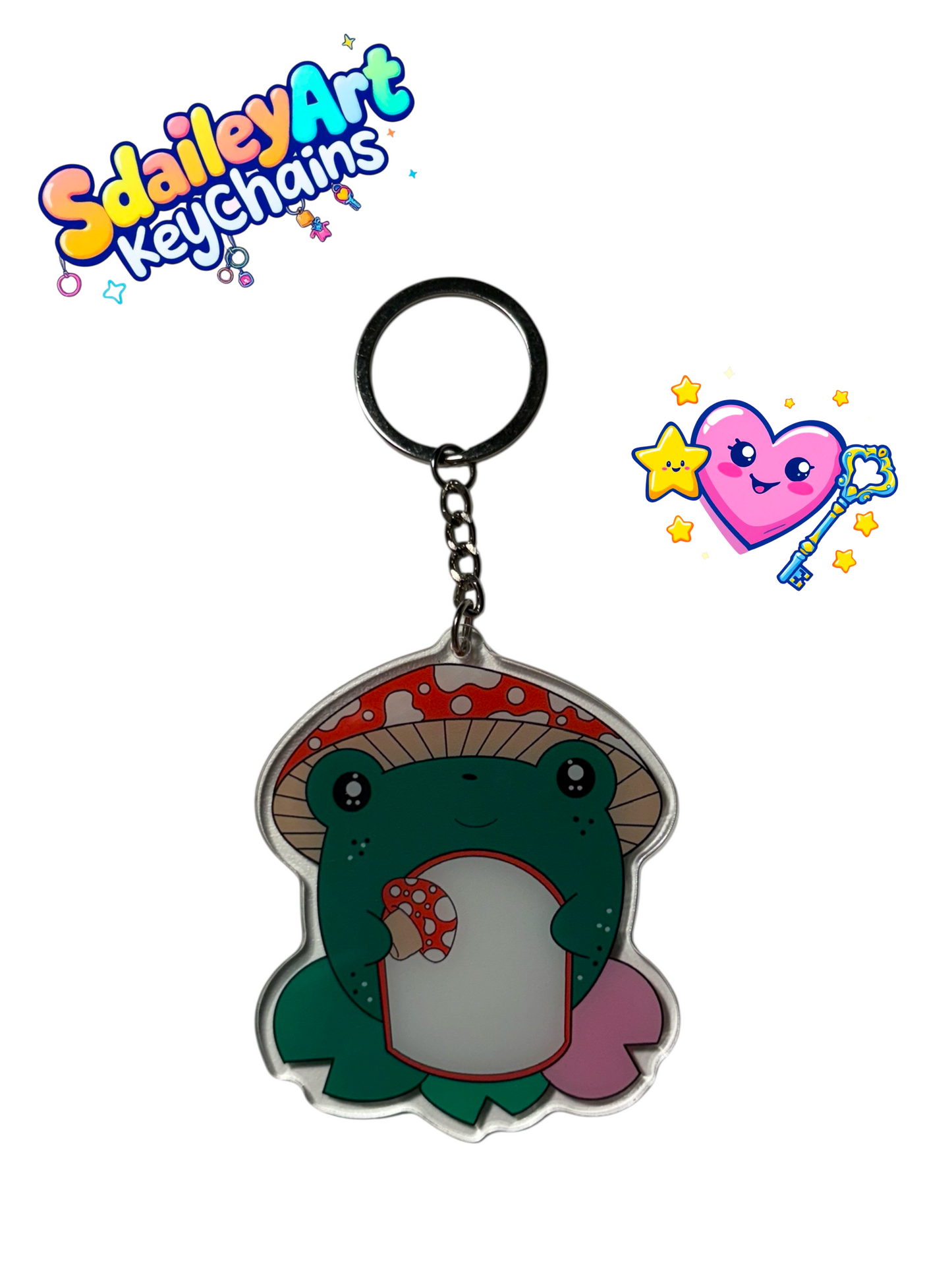 Mushroom Frog Keychain